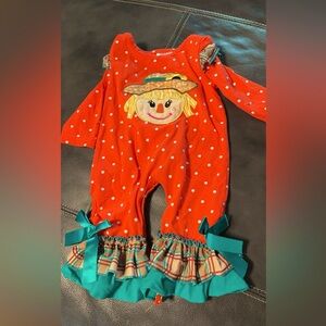 Scarecrow baby girl outfit